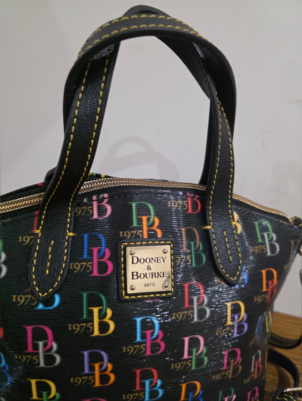 Dooney and bourke Coated Canvas Multicolor Color Crossbody/Satchel Bag - Picture 3 of 13